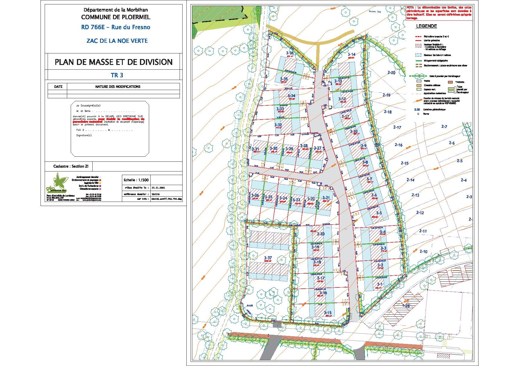 PLOERMEL – ZAC DE LA NOE VERTE – Terrains